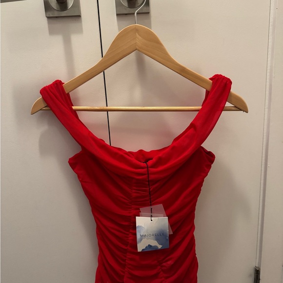 Red Off-Shoulder Top - Picture 2 of 4